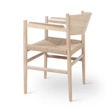 Nestor Armchair | Matt Lacquered Oak | Natural paper cord seat | by Tom Stepp