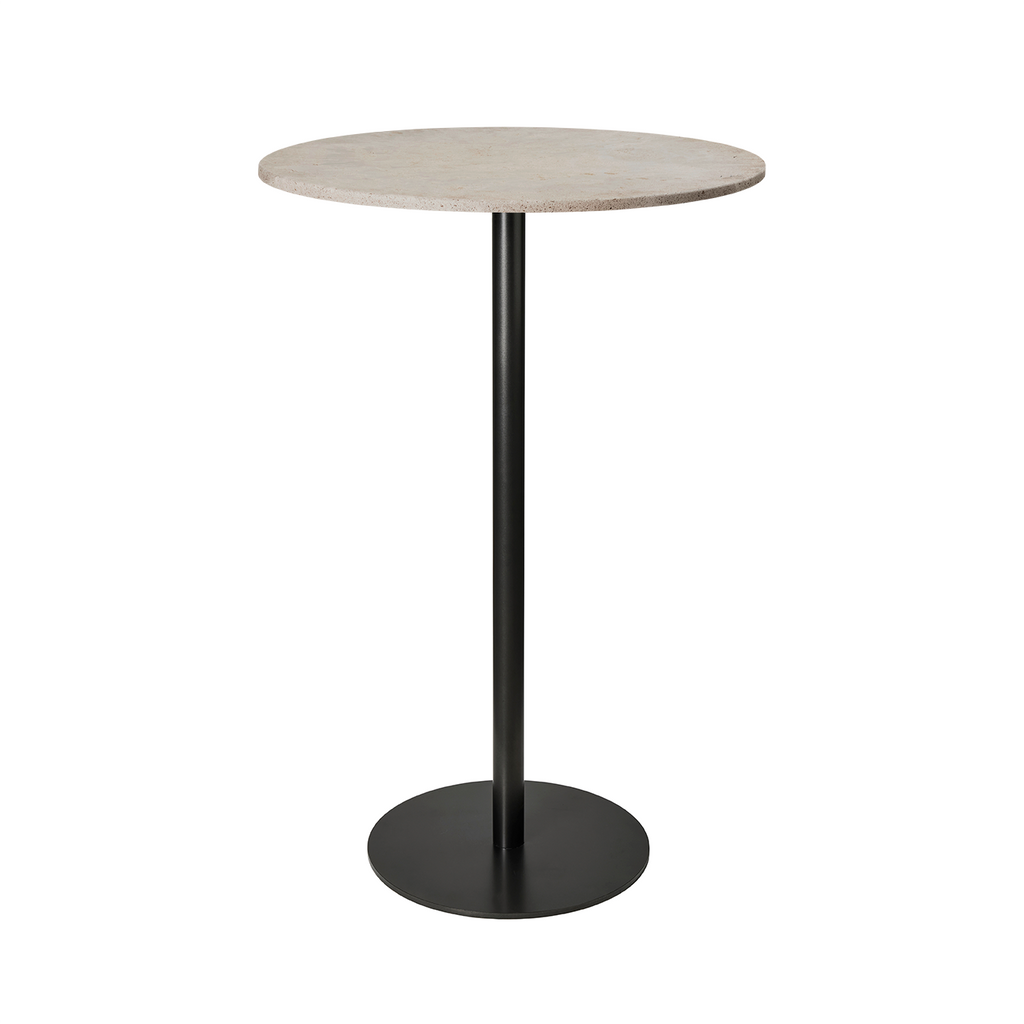 Mater Counter Table | Wood Waste Grey | H 95,8 cm | Ø 70 cm