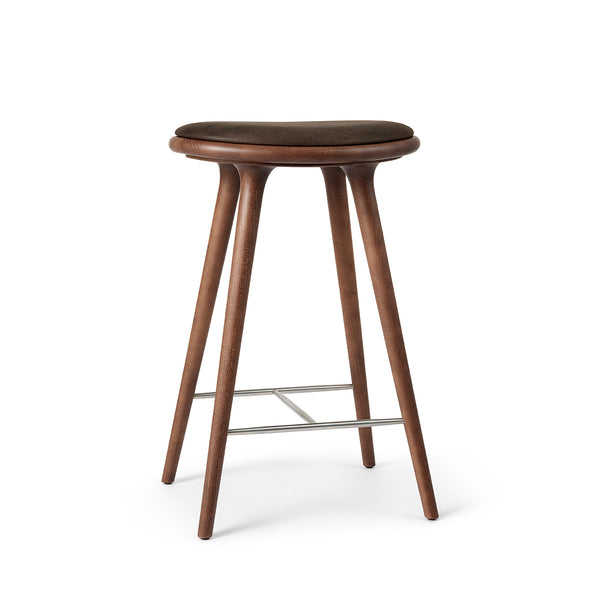 High Stool | Brown stained beech | 69 cm | by Space Copenhagen