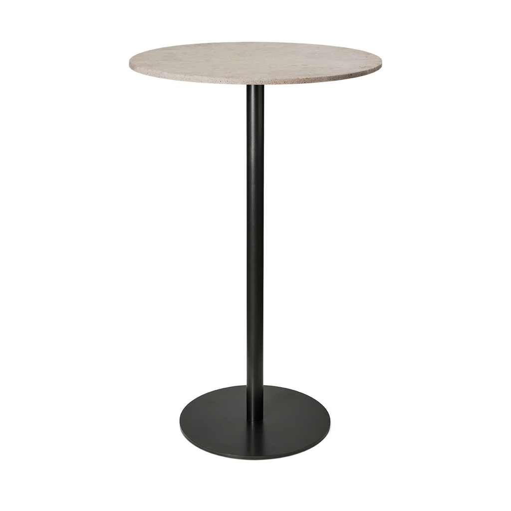 Mater Bar Table | Wood Waste Grey | H 106,4 cm | Ø 70 cm