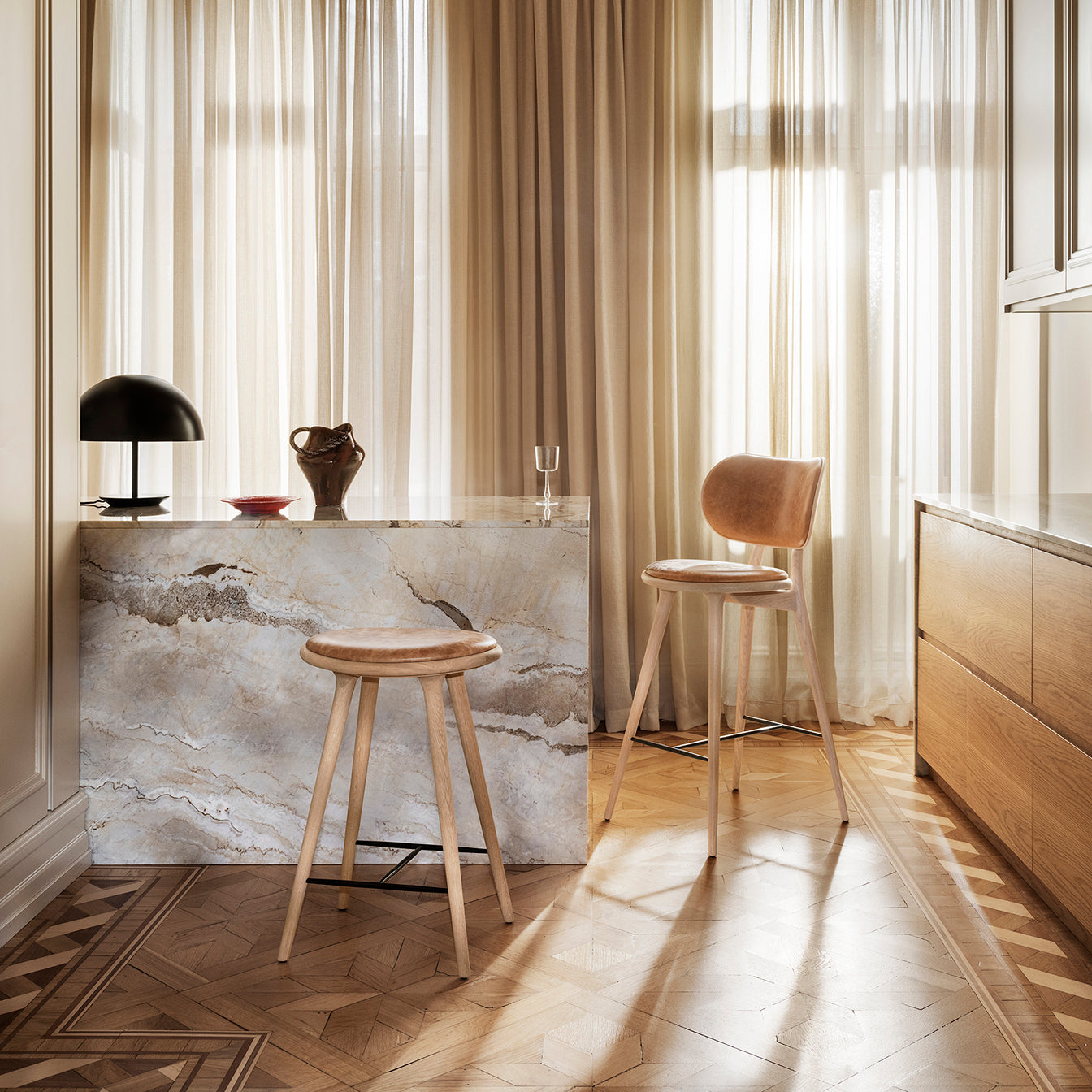 High Stool | Soaped Oak | 69 cm | by Space Copenhagen