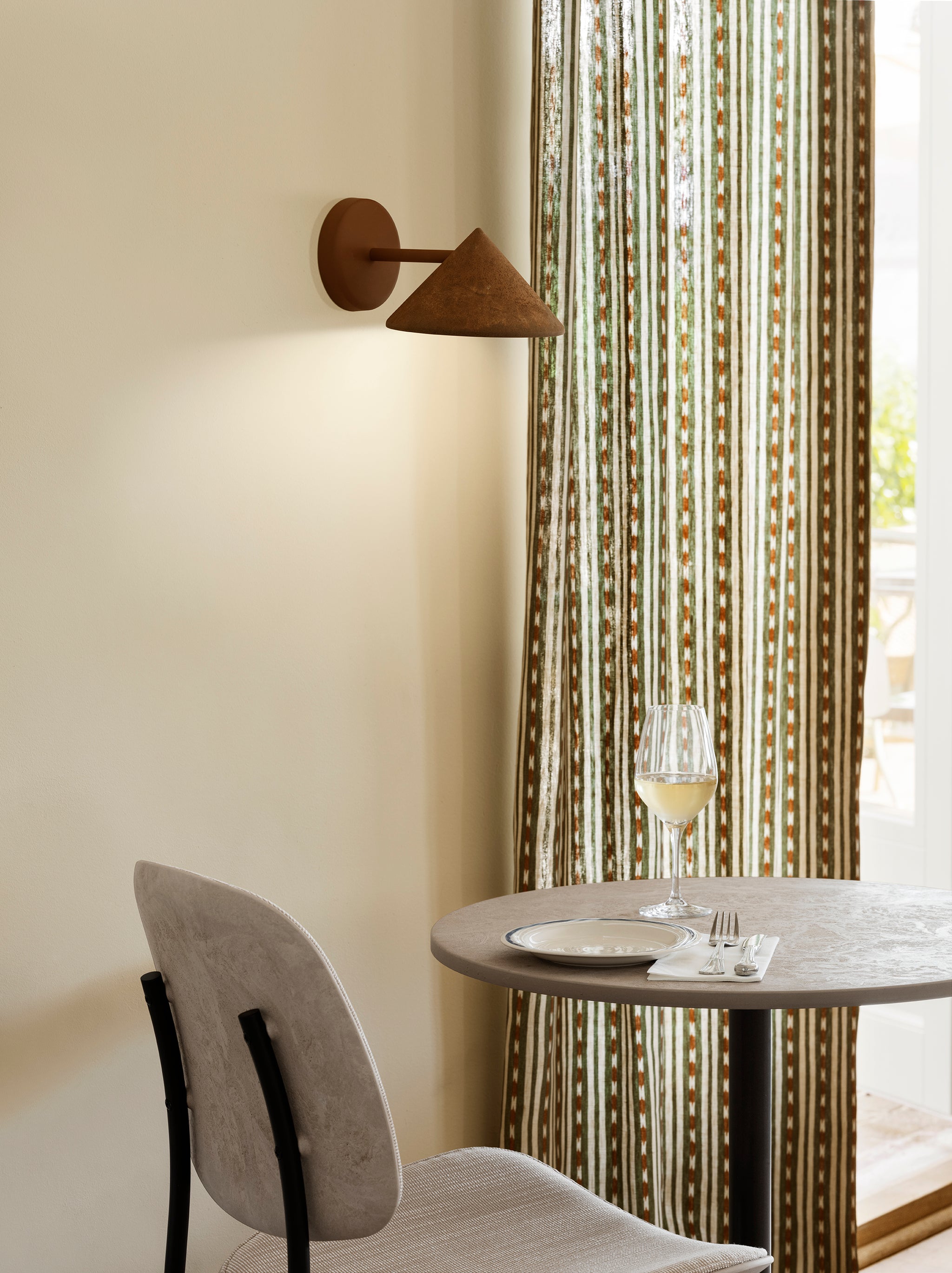 Terra Wall Lamp | Hardwired | Coffee Waste Rust Red | by OEO Studio