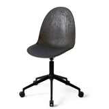 Eternity Swivel | Black Base w/ castors | Uphol. Seat | Coffee Waste Black | by Space Copenhagen