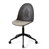 Eternity Swivel | Black Base w/ castors | Uphol. Seat | Coffee Waste Black | by Space Copenhagen