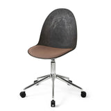 Eternity Swivel | Polished Base w/ castors | Uphol. Seat | Coffee Waste Black | by Space Copenhagen