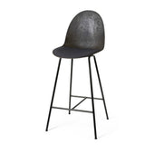 Eternity High Stool | Uphol. Seat | Coffee Waste Black | by Space Copenhagen