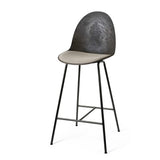 Eternity High Stool | Uphol. Seat | Coffee Waste Black | by Space Copenhagen