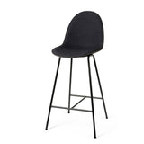Eternity Counter Stool | Full Front Uphol. | Coffee Waste Black | by Space Copenhagen