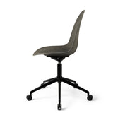 Eternity Swivel | Black Base w/ castors | Coffee Waste Dark | by Space Copenhagen