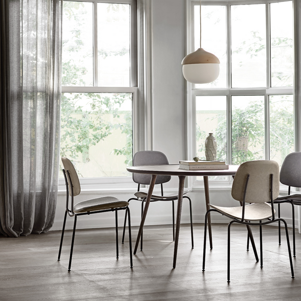Compound Dining Chair | Full Front Uphol. | Wood Waste Grey
