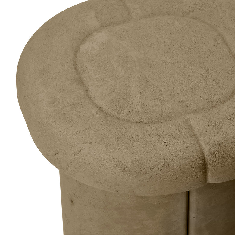 Alder Stool in Earth Grey, detail