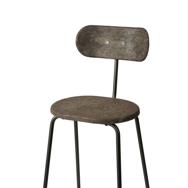 Earth Stool Backrest Coffee Waste Dark 69 cm by Eva Harlou