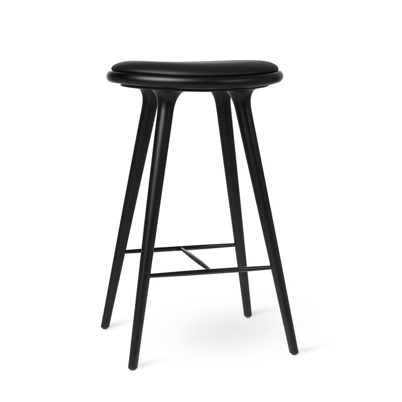 High Stool | Black stained beech | 74 cm | by Space Copenhagen