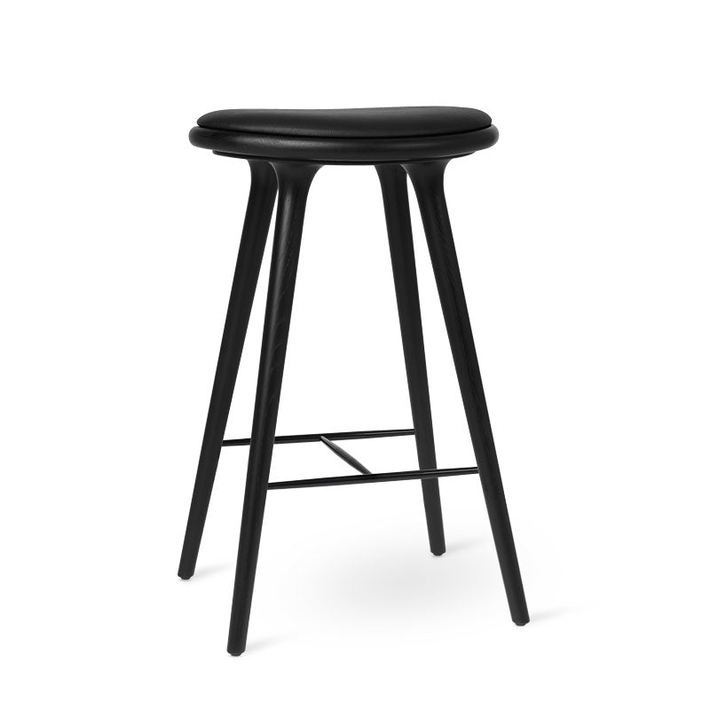 High Stool | Black stained oak | 74 cm | by Space Copenhagen