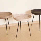 Bowl Table | Wood Waste Grey | M | by Ayush Kasliwal