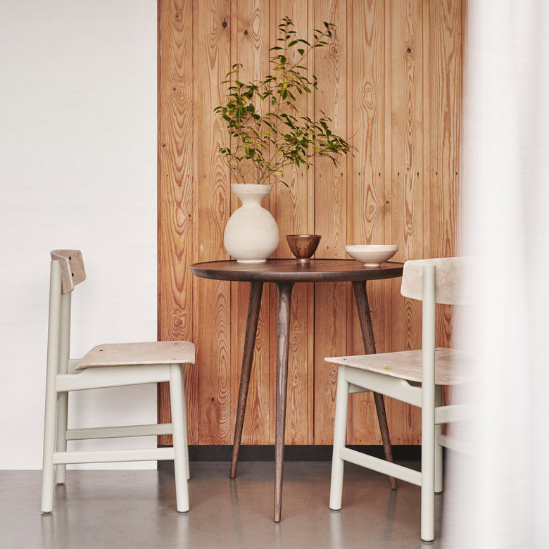 Conscious Chair 3162 in Grey Painted Beech and Wood Waste Grey, in an interior setting