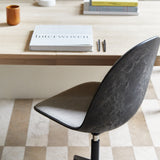 Eternity Swivel | Polished Base w/ castors | Uphol. Seat | Coffee Waste Black | by Space Copenhagen