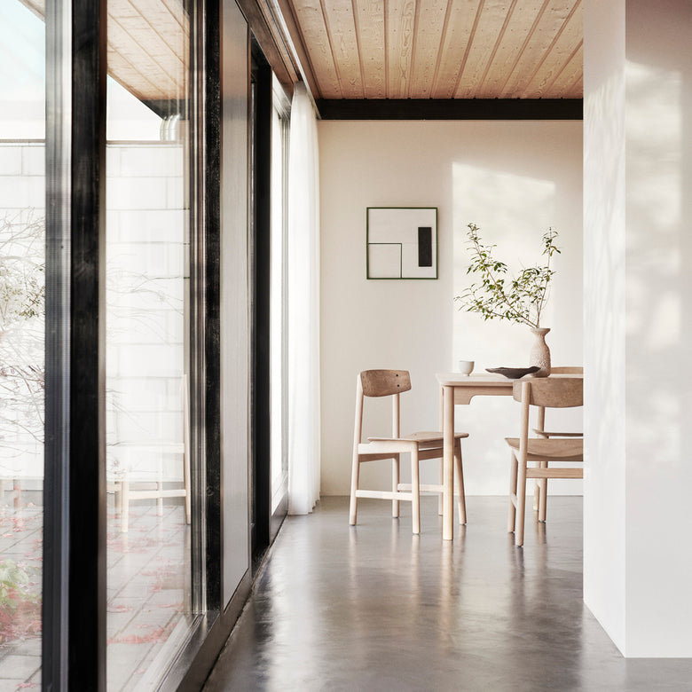 Conscious Chair 3162 in Soaped Oak and Coffee Waste Light, in an interior setting, image 8