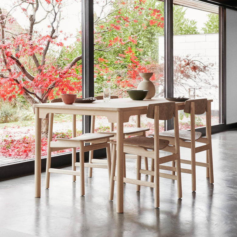 Conscious Chair 3162 in Soaped Oak and Coffee Waste Light, in an interior setting, image 9