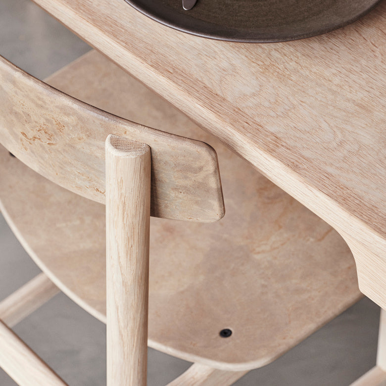 Conscious Chair 3162 in Soaped Oak and Coffee Waste Light, in an interior setting, image 10