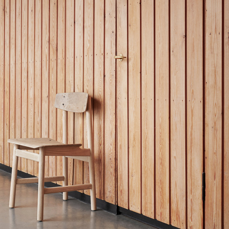 Conscious Chair 3162 in Soaped Oak and Coffee Waste Light, in an interior setting, image 11