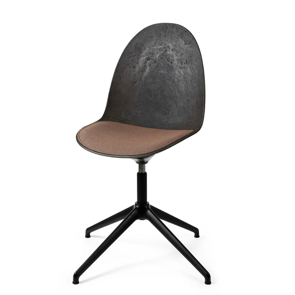 Eternity Swivel | Black Base | Uphol. Seat | Coffee Waste Black | by Space Copenhagen