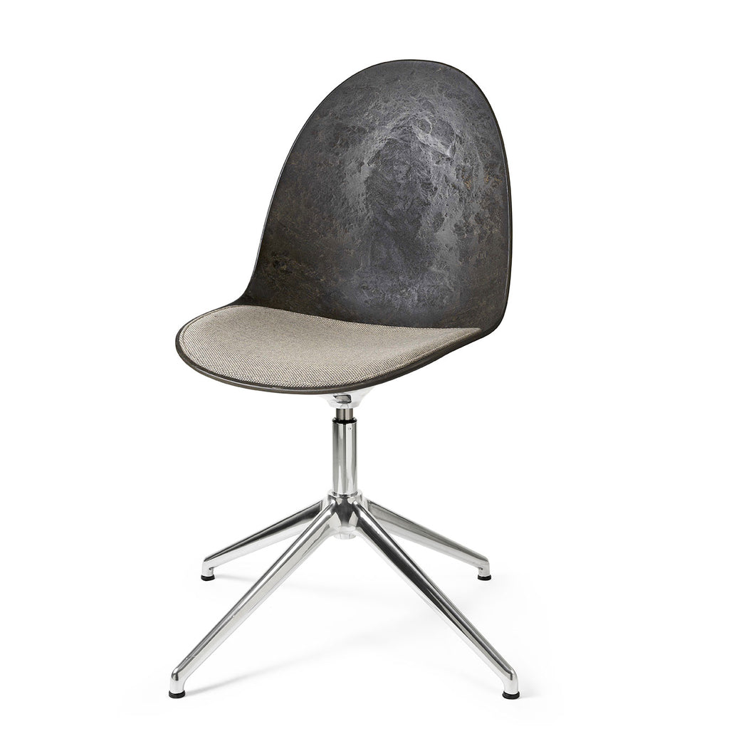 Eternity Swivel | Polished Base | Uphol. Seat | Coffee Waste Black | by Space Copenhagen