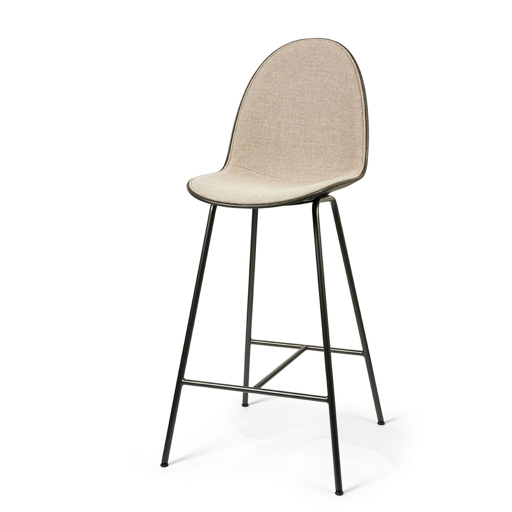 Eternity Counter Stool | Full Front Uphol. | Coffee Waste Black | by Space Copenhagen