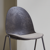 Eternity Sidechair | Uphol. Seat | Coffee Waste Black | by Space Copenhagen