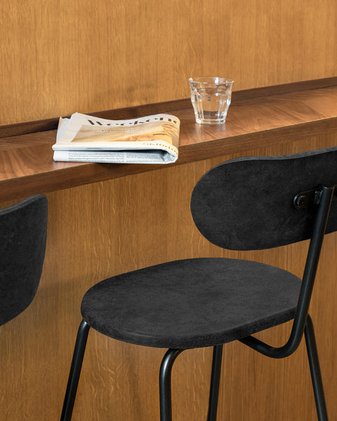 Earth Stool Backrest | Coffee Waste Black | 69 cm | by Eva Harlou