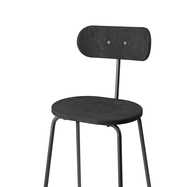 Earth Stool Backrest | Coffee Waste Black | 69 cm | by Eva Harlou