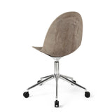 Eternity Swivel in Coffee Waste Light with polished base and castors, image 2