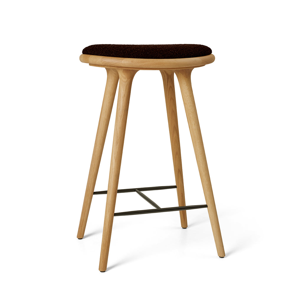 High Stool | Oiled Oak w. Baru 0390 | 69 cm | by Space Copenhagen