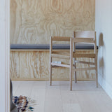 Nestor Armchair | Matt Lacquered Oak | Natural paper cord seat | by Tom Stepp