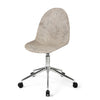 Eternity Swivel | Polished Base w/ castors | Uphol. Seat | Wood Waste Grey | by Space Copenhagen