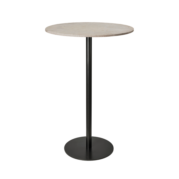 Mater Counter Table | Wood Waste Grey | H 95,8 cm | Ø 70 cm