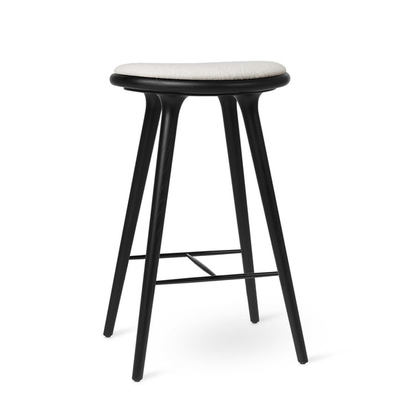 High Stool | Black Oak w. Baru 0200 | 74 cm | by Space Copenhagen
