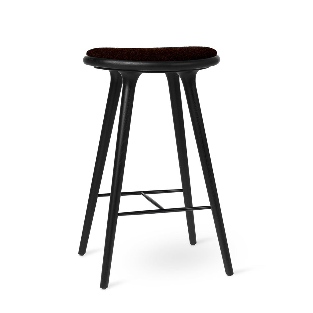 High Stool | Black Oak w. Baru 0390 | 74 cm | by Space Copenhagen