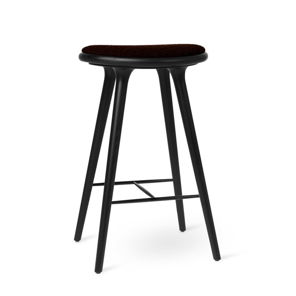 High Stool | Black Oak w. Baru 0390 | 74 cm | by Space Copenhagen