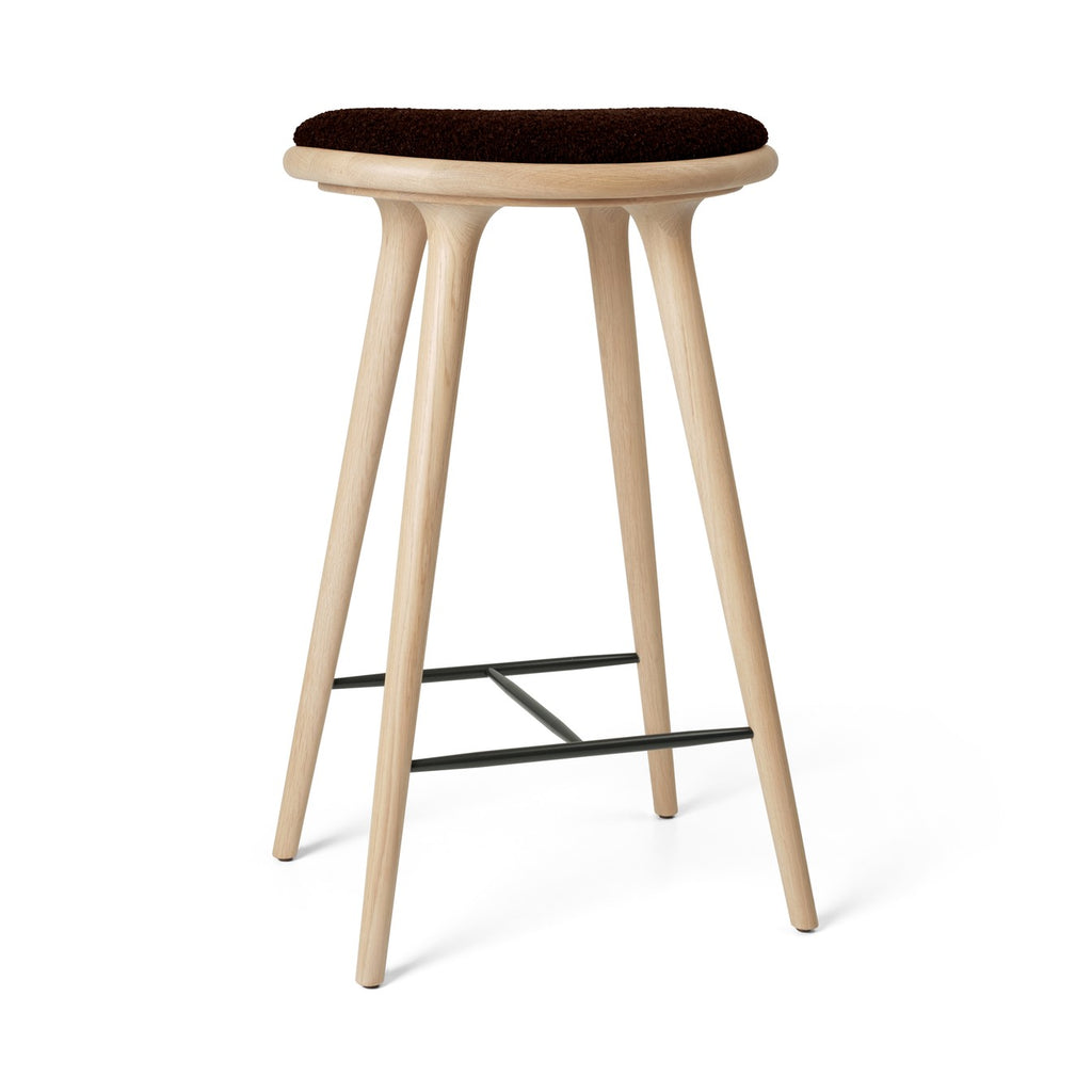 High Stool | Matt Oak w. Baru 0390 | 74 cm | by Space Copenhagen