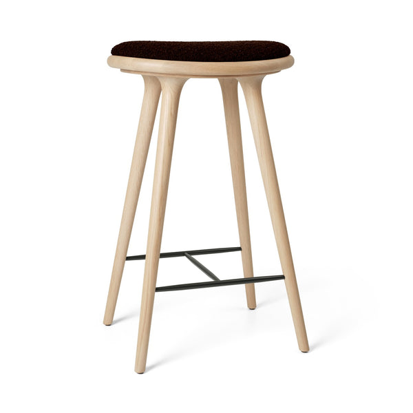 High Stool | Matt Oak w. Baru 0390 | 74 cm | by Space Copenhagen
