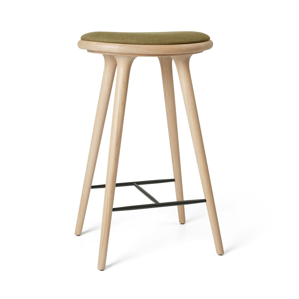 High Stool | Matt Oak w. Clay 0017 | 74 cm | by Space Copenhagen