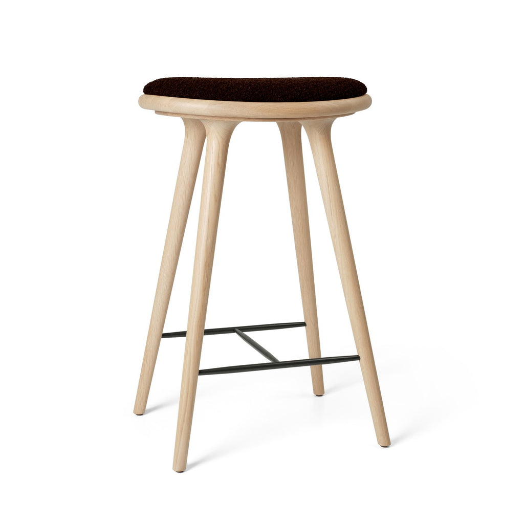 High Stool | Matt Oak w. Baru 0390 | 69 cm | by Space Copenhagen