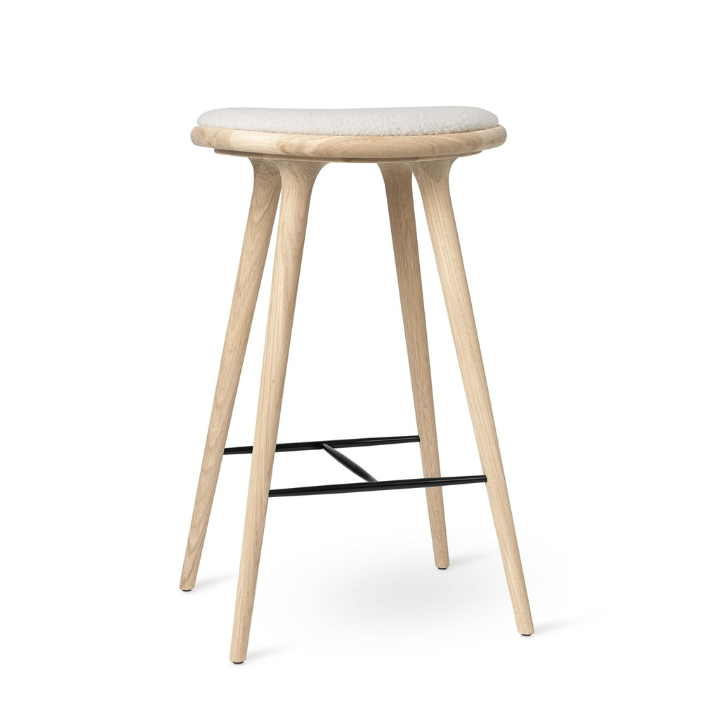 High Stool | Soaped Oak w. Baru 0200 | 74 cm | by Space Copenhagen