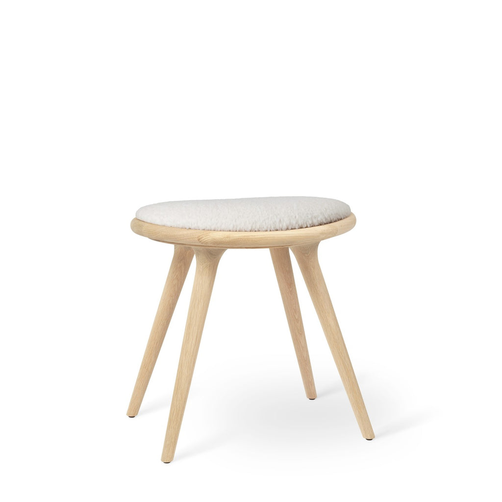 Low Stool 47 cm in Soaped Oak with Kvadrat Baru 0200