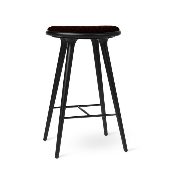 High Stool | Black Beech w. Kvadrat Baru 0390 | 74 cm | by Space Copenhagen
