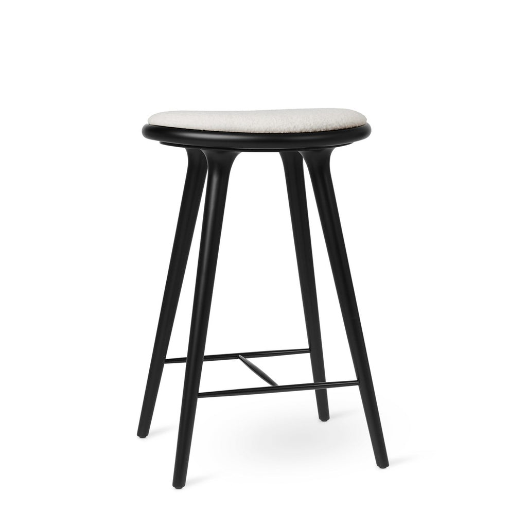 High Stool 69 cm in Black Beech with Kvadrat Baru 0200