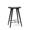 High Stool | Black Beech w. Kvadrat Baru 0200 | 69 cm | by Space Copenhagen