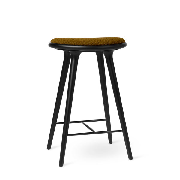 High Stool | Black Beech w. Kvadrat Baru 0450 | 69 cm | by Space Copenhagen