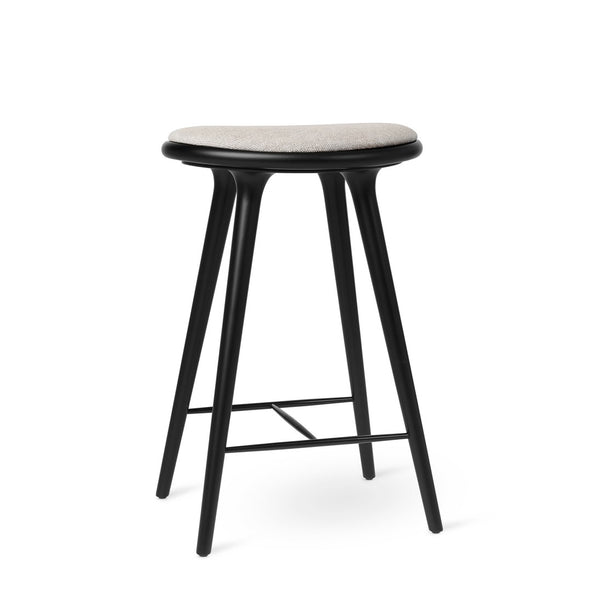 High Stool | Black Beech w. Kvadrat Clay 0012 | 69 cm | by Space Copenhagen